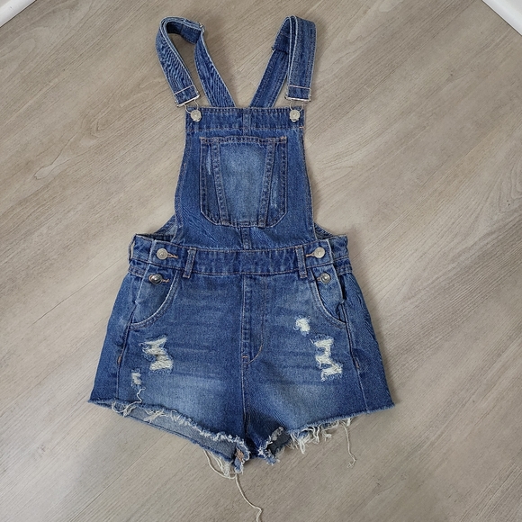 Divided Pants - 💯 cotton Bootie short jean overalls